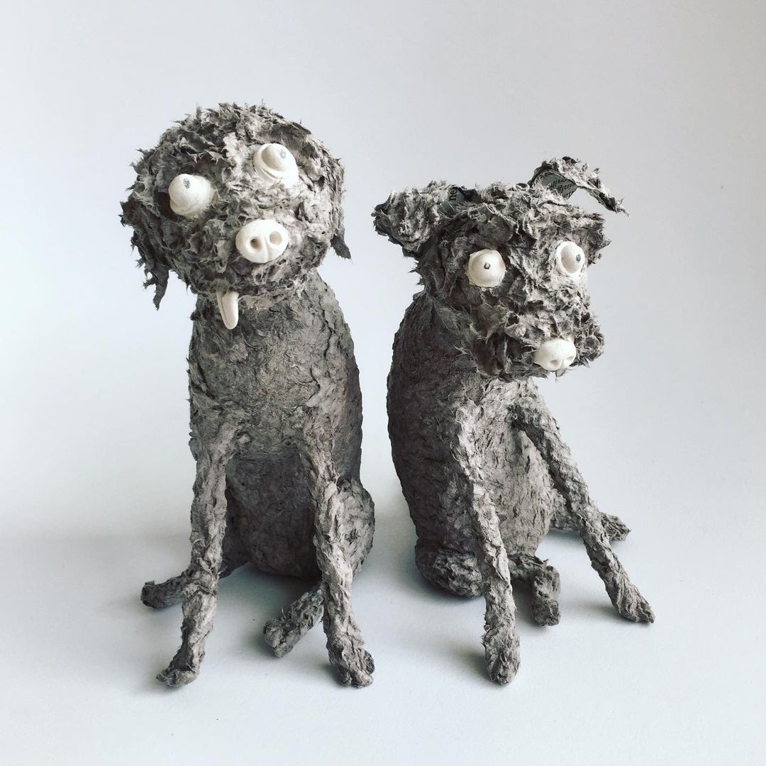 Quirky Paper Mache Sculptures by Mierpapier